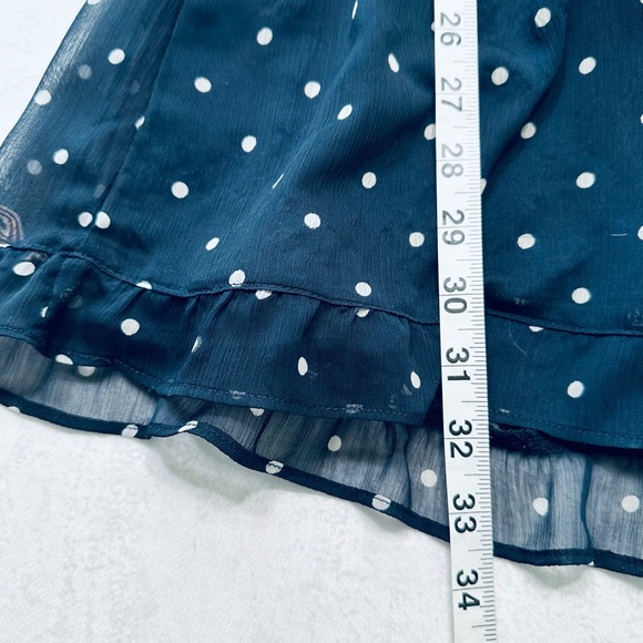 Hollister Blue Polka Dot Midi Dress Womens Size Medium - Picture 3 of 7